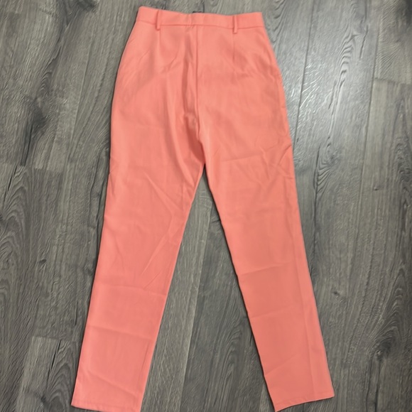 NWT “I say it first” High Waist Cigarette Trousers Coral-8 - Picture 7 of 8